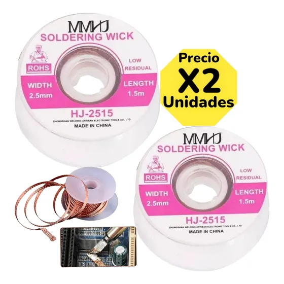Malla Para Desoldar Reballing Removedor 2.5mm 1.5metro