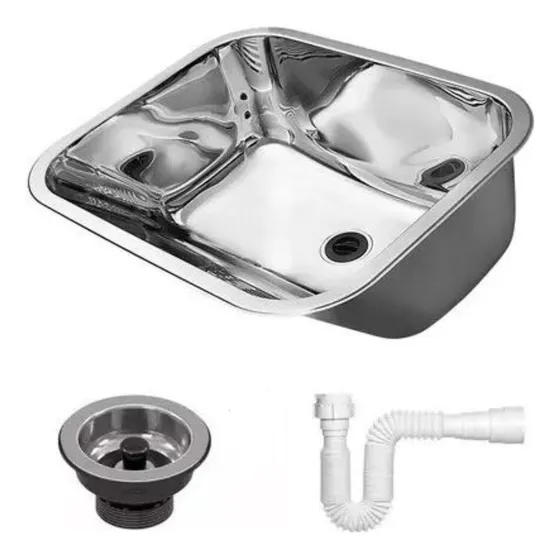 Tanque Docol Monobloco 55x45x23 Alto Brilho 32l 017044ch Cor Prateado