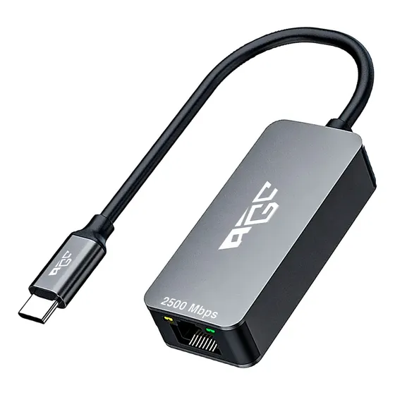 Adaptador Usb Tipo C A Ethernet 2500/1000/100 2.5 Gigabit 2500 Mbps Rj45 Lan Cable Red Para Windows Macbook iPhone 15 Pro/max/superior iPad iMac Android Linux / Factura Electronica / Agc Tecnologia