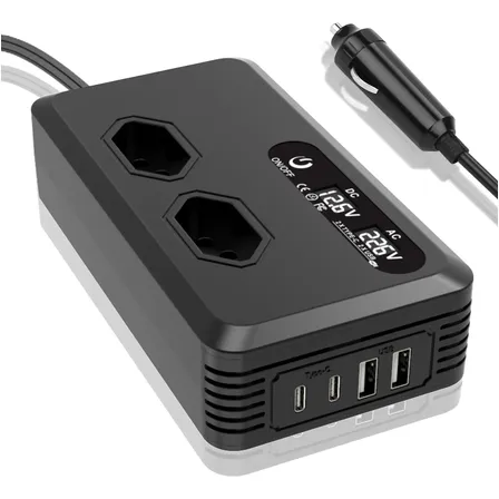 Inversor Carro 12v 110v Veicular 400w 2usb 2type-c Conversor