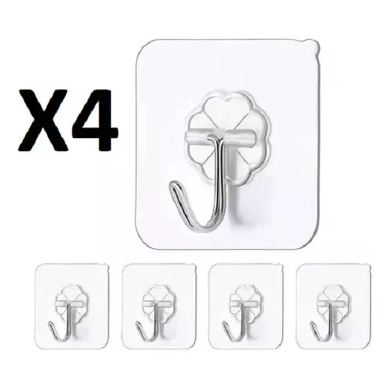 Ganchos De Pared Adhesivos Pack De 4 Unidades Cod M053
