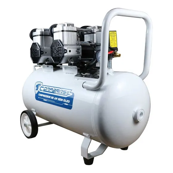 Compressor de ar elétrico portátil Compbrasil 50 L 10 PCM 50L 1.497hp 220V