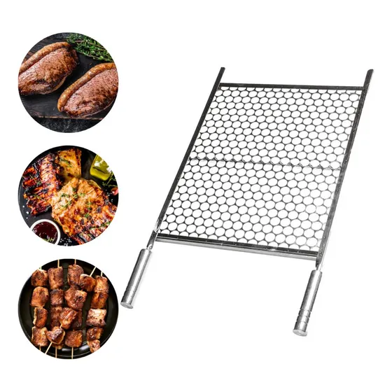 Grelha Inox Tela Moeda 50x40 Cabo Alumínio Mignox Metalmig