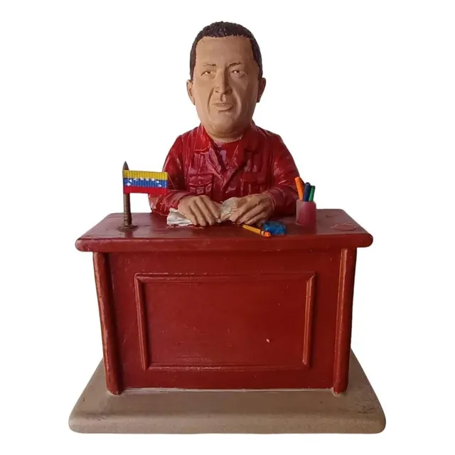 Estatua Hugo Chávez 16cm Resina Esculturas Bermúdez