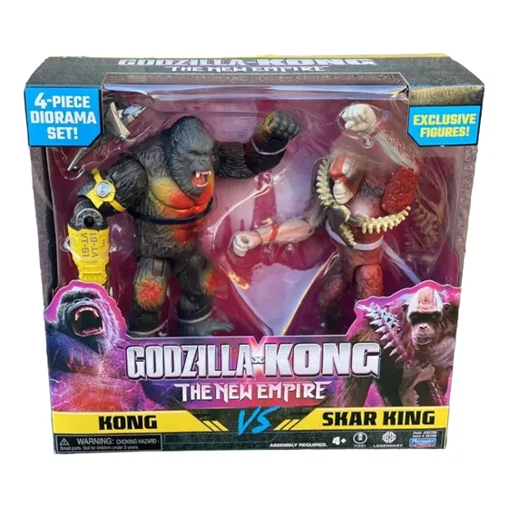 Pack Figuras Kong Vs Skar King Godzilla X Kong New Empire