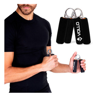 Kit 2 Hand Grip Vollo Tendinite Crossfit Fisioterapia Pulso Cor Preto Kit 2 Hand Grip Vollo Tendinite Crossfit Fisioterapia Pulso Cor Preto