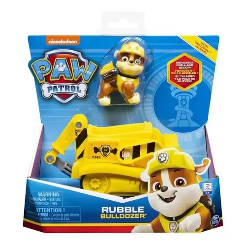 Paw Patrol, Excavadora De Rubble Con Figura Coleccionable Color Multicolor