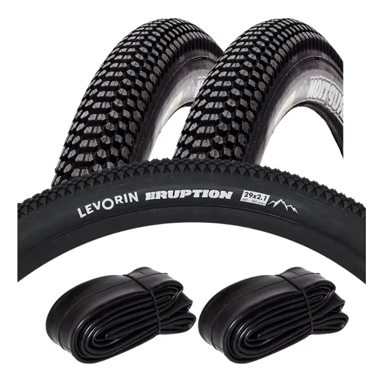 Par Pneu Aro 29 Levorin Eruption 29x2.1 Banda Leve + Câmaras
