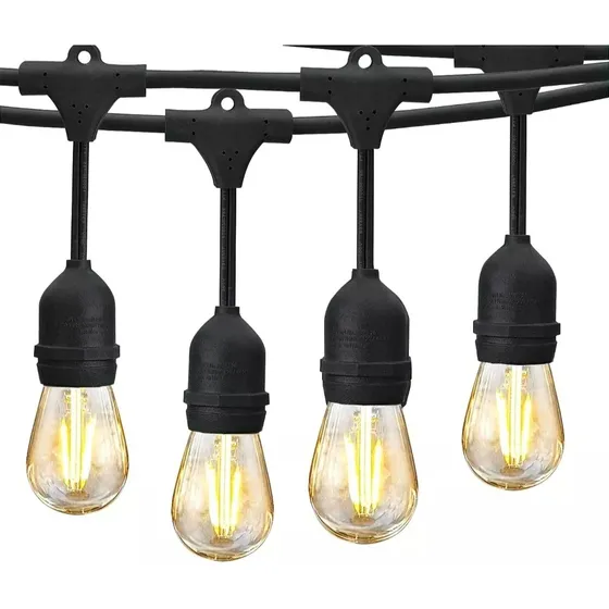 Extension Luces Led Vintage Edison Jardin 15 Metros