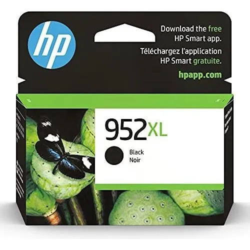 Cartucho de tinta negra HP 952XL original de alto rendimiento | Funciona con HP OfficeJet 8702, HP OfficeJet Pro 7720, 7740, 8210, 8710, 8720, 8730, 8740 Series (F6U19AN)