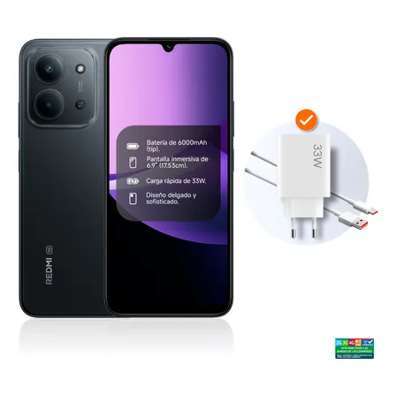 Celular Xiaomi Redmi 15C 5G Black 4GB RAM 256 ROM
