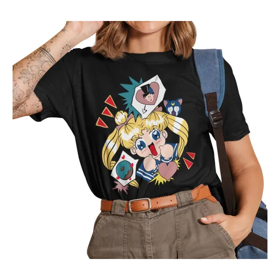 Camiseta Camisa Sailor Moon Geek Blusa Nerd Anime