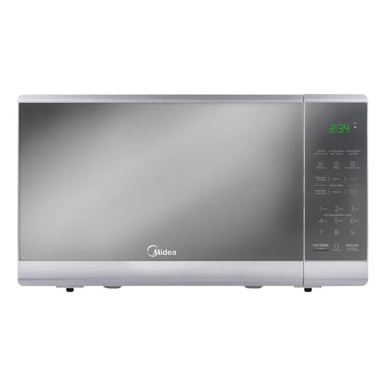 Horno De Microondas Doméstico Midea Mmdf07s2mg 0.7 Pies 20 Litros 127v Acabado Espejo