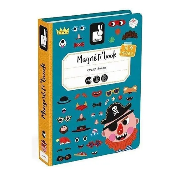 Libro Magnetico. Caras Locas. Marca Janod