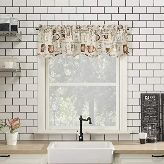 Cortinas Y Persianas Juego De Cenefas Y Cortinas Para Cocina