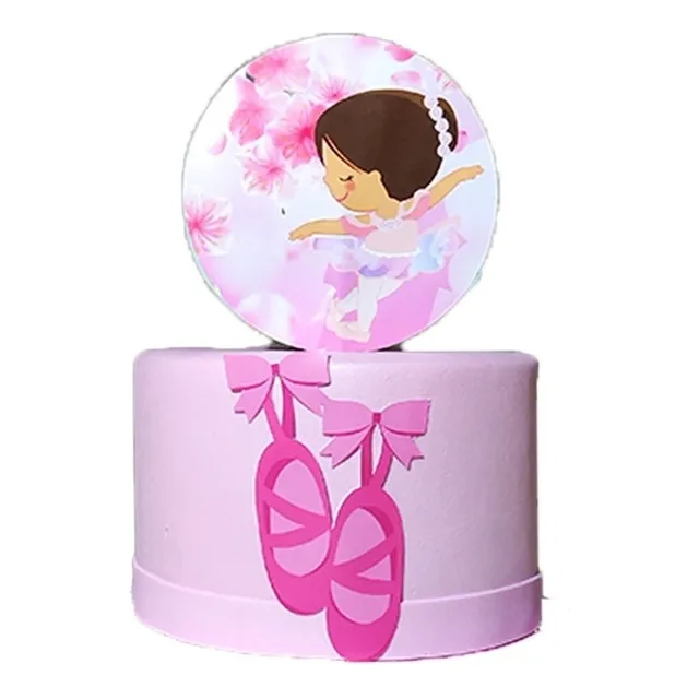 Bolo Fake Mini Tema Bailarina Base Única 15x10 Com Topo