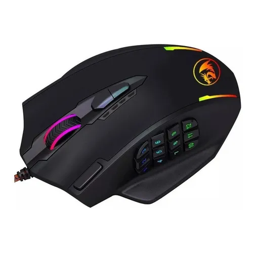 Mouse Gamer Redragon Impact M908 Rgb 12400dpi Cor Preto