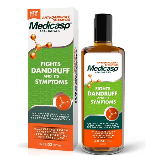 Champú Anticaspa En Gel De Alquitrán De Carbón Medicasp Para