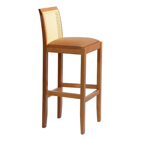 Banqueta Madeira Mads Baixa 65cm Bistrô Bancada - Parma