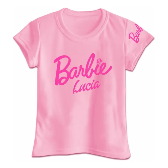 Franela Camisa Para Niña Motivo Barbie En Microdurazno
