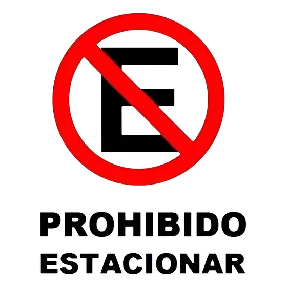 Cartel No Prohibido Estacionar Impreso Plastico 40x30cm C66