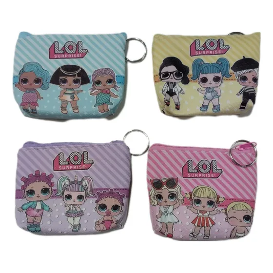 Monedero Diseño Muñecas Lol X 3 Unidades