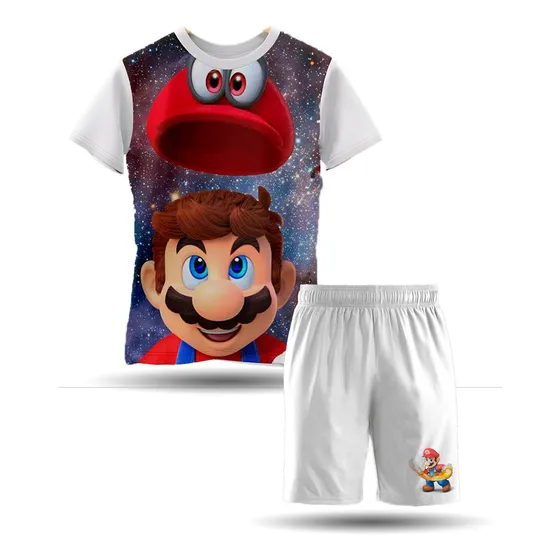 Conjunto Mario Bros Franela Short Deportivo