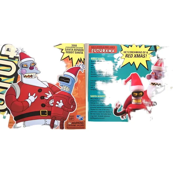 Santa And Bender - Miniaturas Importadas Toynami - Futurama