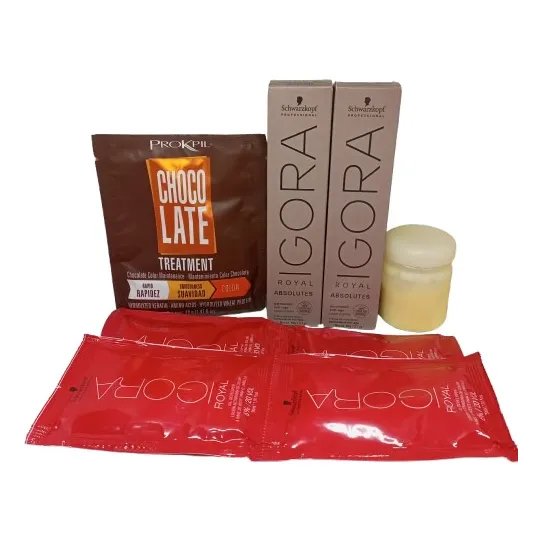 Kit Tintes Igora Royal Peróxido Matizante Guantes Mascarilla