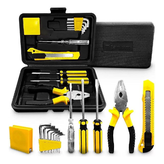 Kit Jogo De Ferramentas Com Maleta 11 Peças Titanium Kit Jogo De Ferramentas Com Maleta 11 Peças Titanium