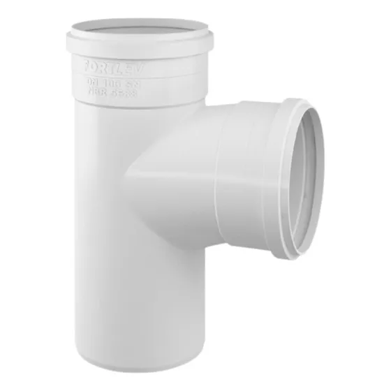 Te De Esgoto Pvc Branco 100mm 4 Polegadas Fortlev