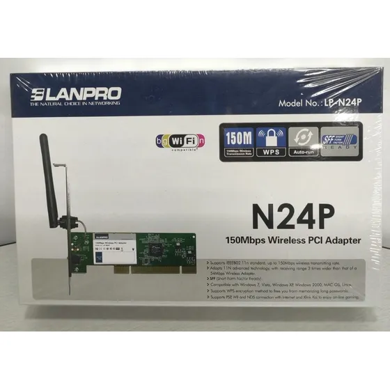 Tarjeta Red Pci Inalámbrico Lanpro 150mbps Mod N24p Nuevo!!!