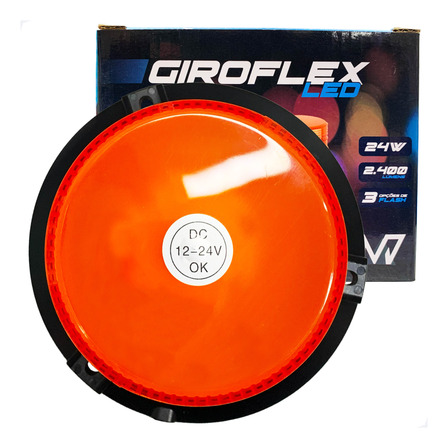 Sinalizador Giroflex 24 Led M7 Lente Ambar Fixação Magnetica Sinalizador Giroflex 24 Led M7 Lente Ambar Fixação Magnetica