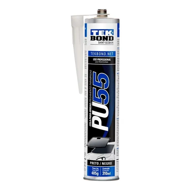 Cola Para Parabrisas Poliuretano Preto Pu55 Tubo Tekbond 405