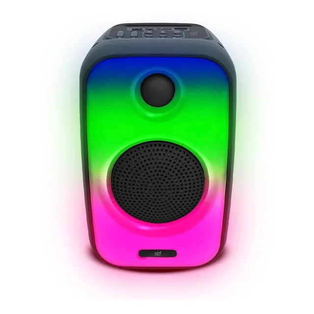 Bocina Inalámbrica Stf Mars Universe 4 Pulgadas Panel Led Color Negro