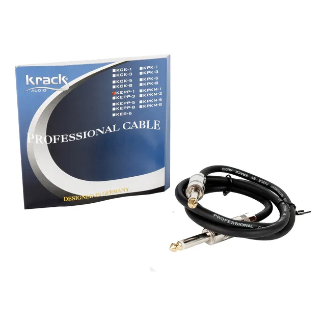 Cable Para Instrumento Krack Profesional 6.3mm A 6.3mm 1 Mts