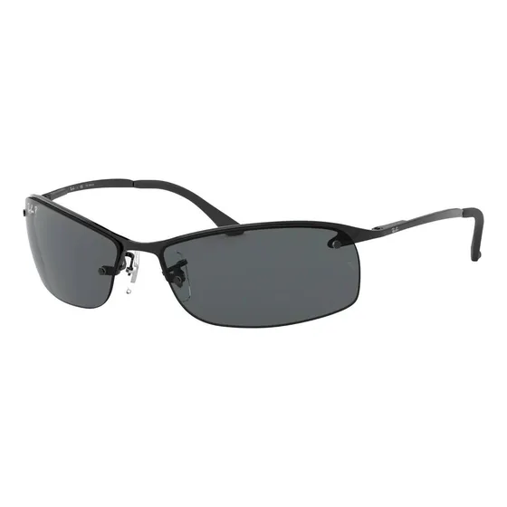 Anteojos de sol polarizados Ray-Ban 0RB3183 talle Standard armazón polished black y lente grey