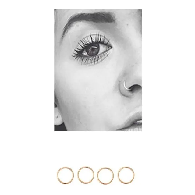 4 Unid Piercing Falsos Sin Perforación Oreja Nariz Boca 