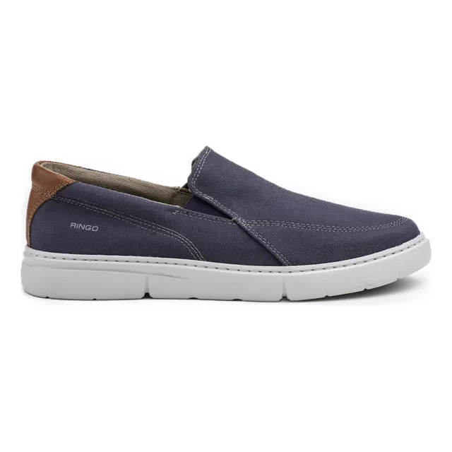 Mocasin Nautico Hombre Lona Descarne Ringo Ryu 01
