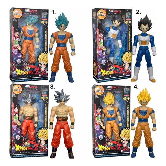 Muñeco Dragon Ball Super Goku Vegeta Con Luz Y Sonido