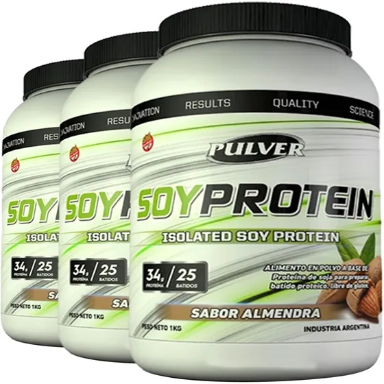 3 Proteinas Soja Veganos 3 Kilos Pulver Soy Protein Almendra