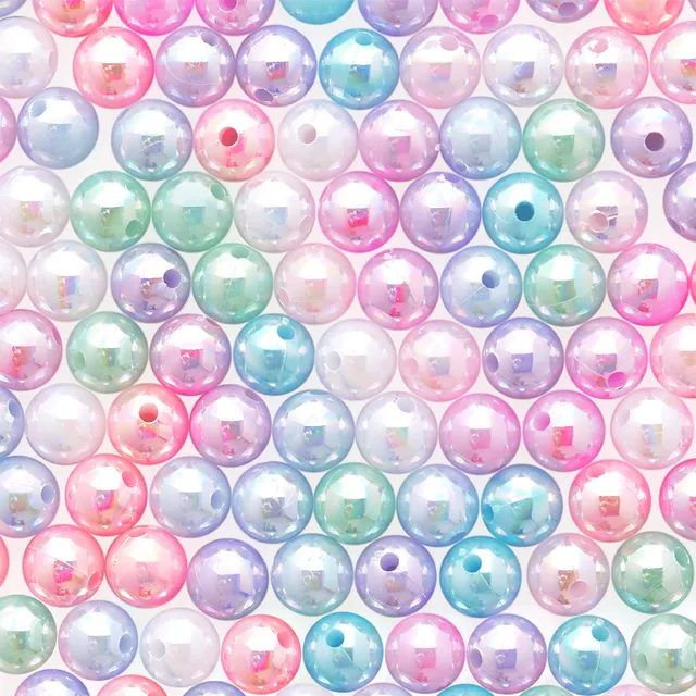 Cuentas 6mm Perlas  Iridiscentes X 25gr 245 U