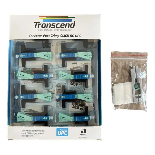 10x Conector Fast Sc Upc Click + Gabarito Brinde