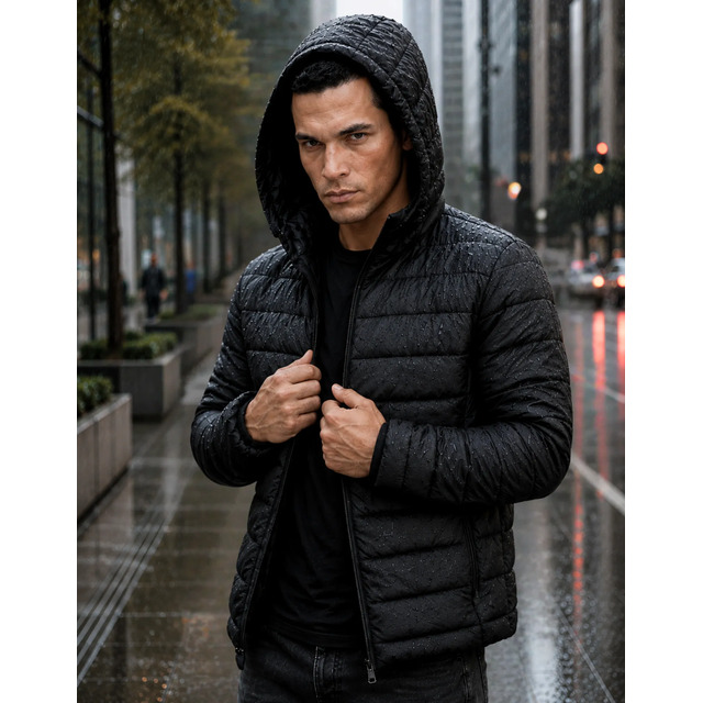 Jaqueta Puffer Bobojaco Térmico Corta Vento Impermeável Frio Preto M Liso Jaqueta Puffer Bobojaco Térmico Corta Vento Impermeável Frio Preto M Liso