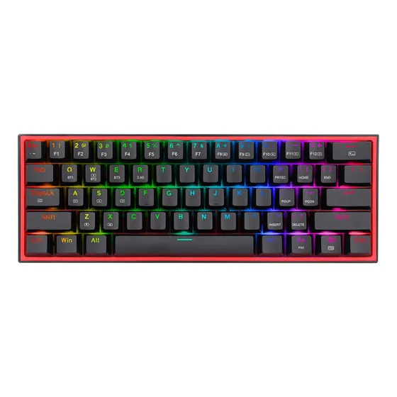 Teclado Redragon Fizz Pro K616-RGB QWERTY inglés US color negro con luz RGB | Cuotas sin interés