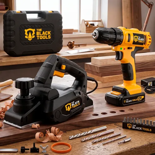 Kit Plaina Elétrica Profissional 780W 16500 Rpm + Parafusadeira A