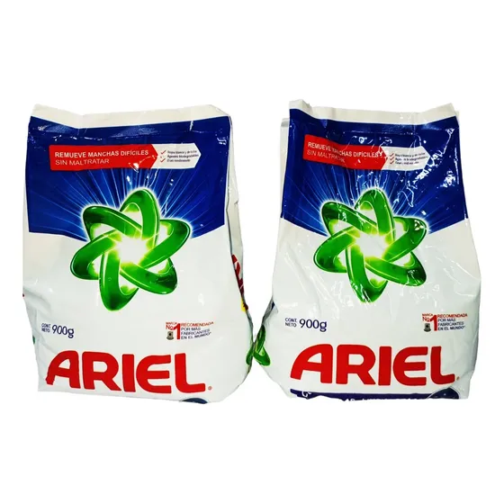 Bulto Jabon Polvo Detergente 900gr Ariel 20unid