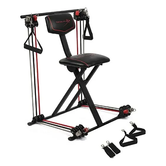 Gimnasio En Casa Para Todo Tu Cuerpo Total Flex M Estructura Negro Tapizado Negro