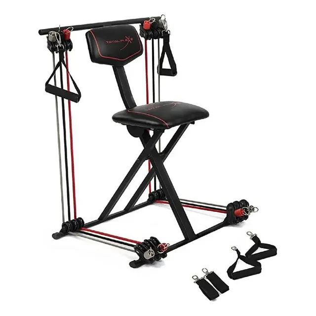Gimnasio En Casa Para Todo Tu Cuerpo Total Flex M Estructura Negro Tapizado Negro