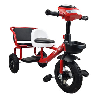 Triciclo Doble Versión Lujo Para Niño O Niña Azul Rojo Rosa Triciclo Doble Versión Lujo Para Niño O Niña Azul Rojo Rosa